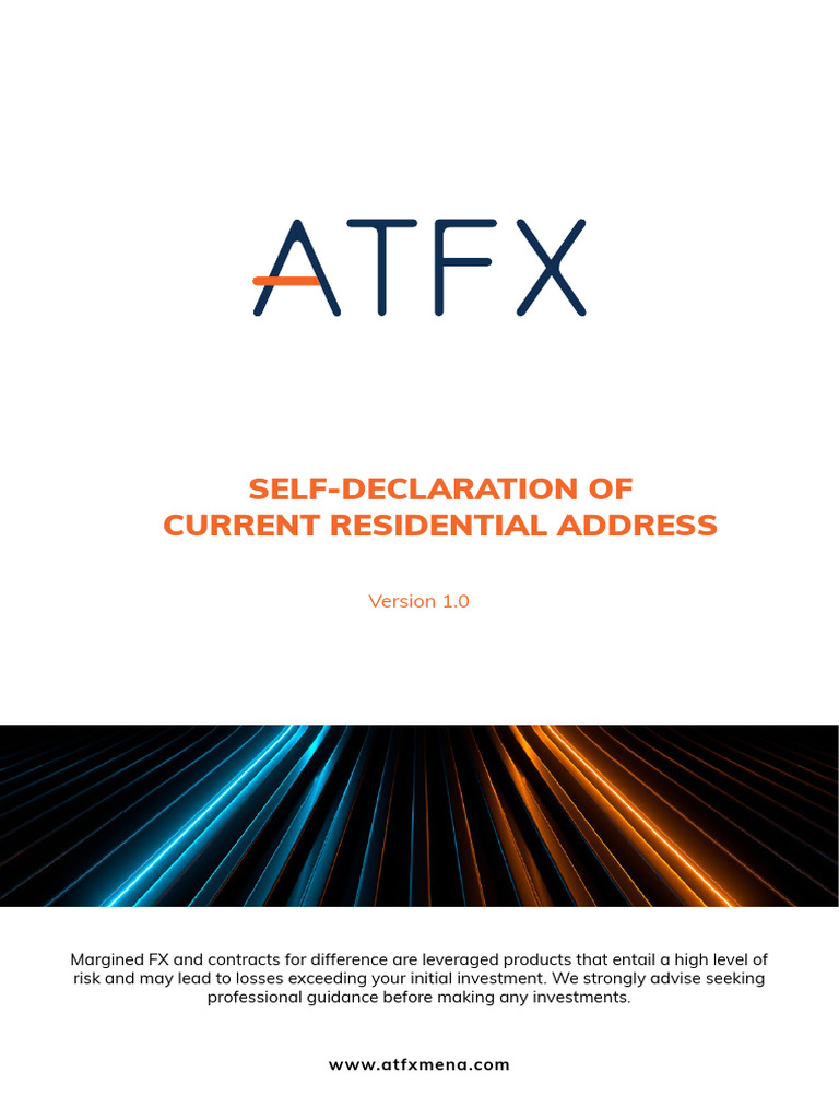 Self-Declaration of Current Residential Address - Mahmoud Mohamad Saber ...