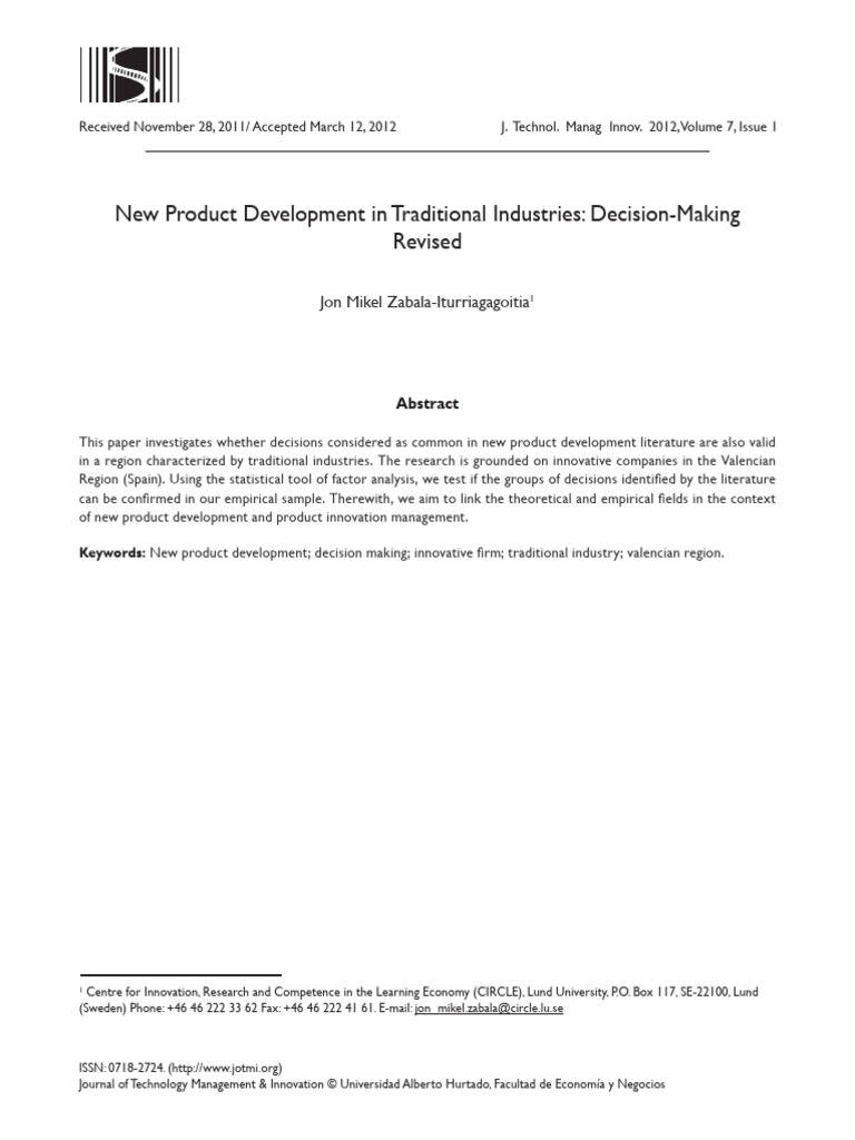 Art 03 | PDF | Innovation | New Product Development