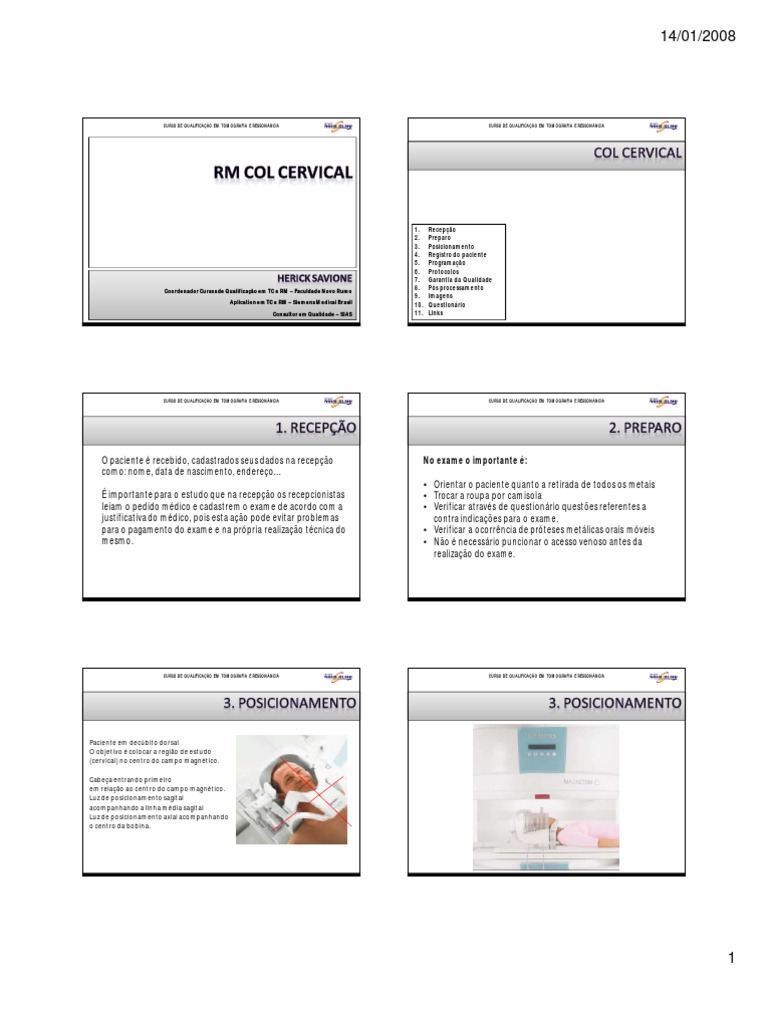 RM Col Cervical | PDF | Músculo | Magnetismo