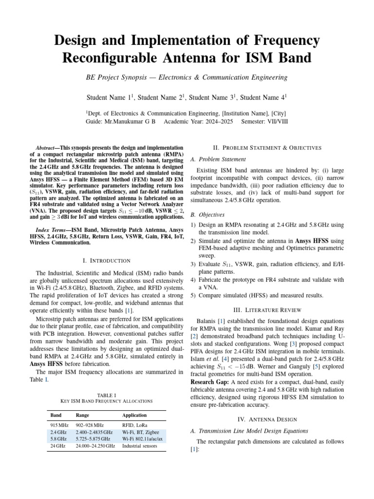 Design and Imp of Freq Reconfig Antenna | PDF | Antenna (Radio) | Waves