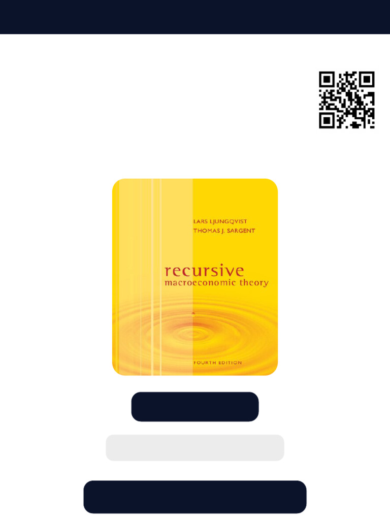 Recursive Macroeconomic Theory 4th Edition Lars Ljungqvist Ebook