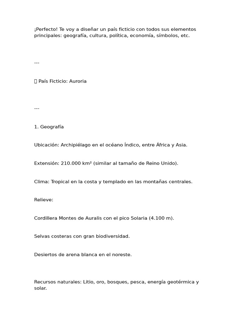Pais Ficticio Tp Geografía | PDF | México