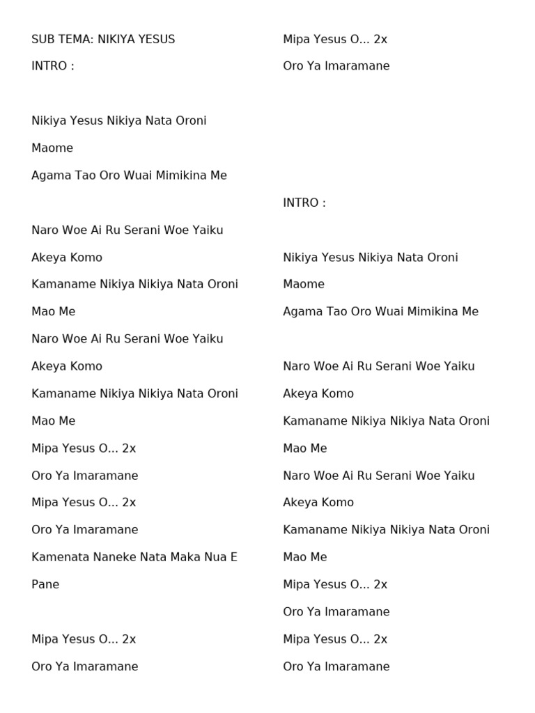 7 - Nikiya Yesus | PDF