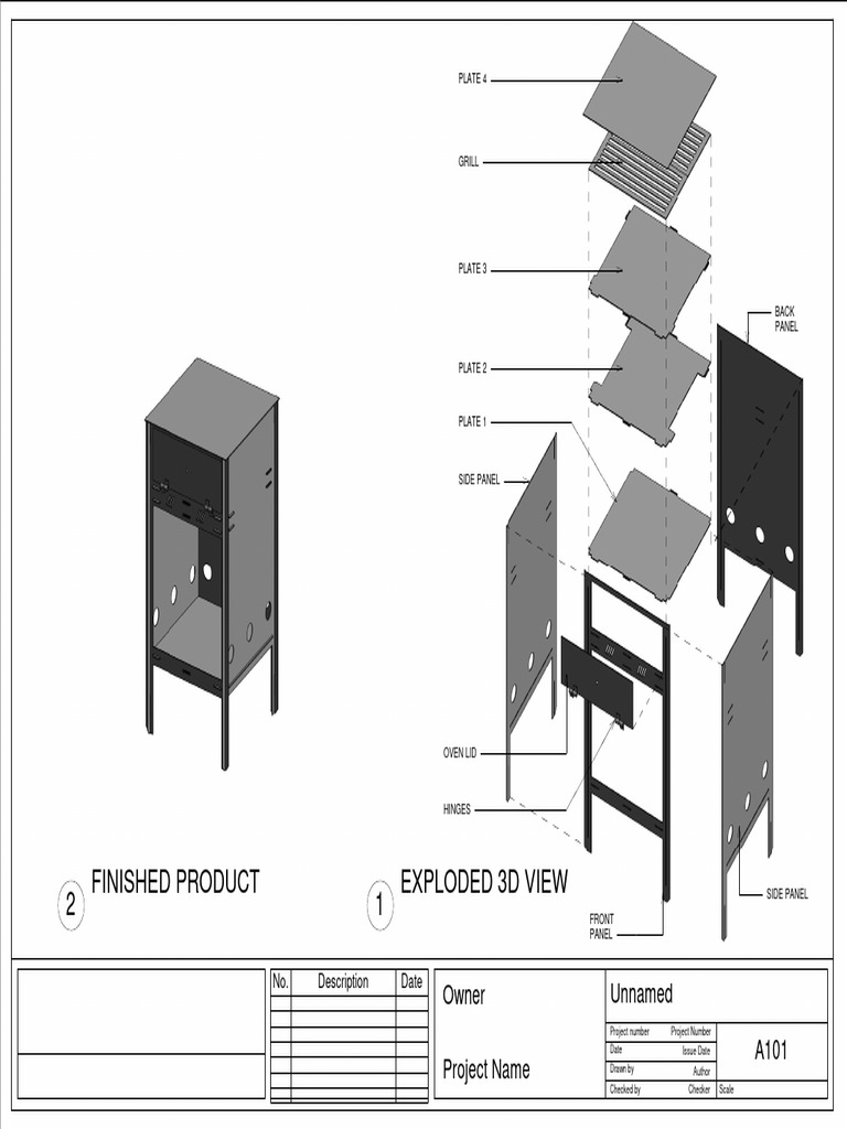 Exploded 3D View 1 Finished Product 2: Unnamed Project Name Owner A101 ...