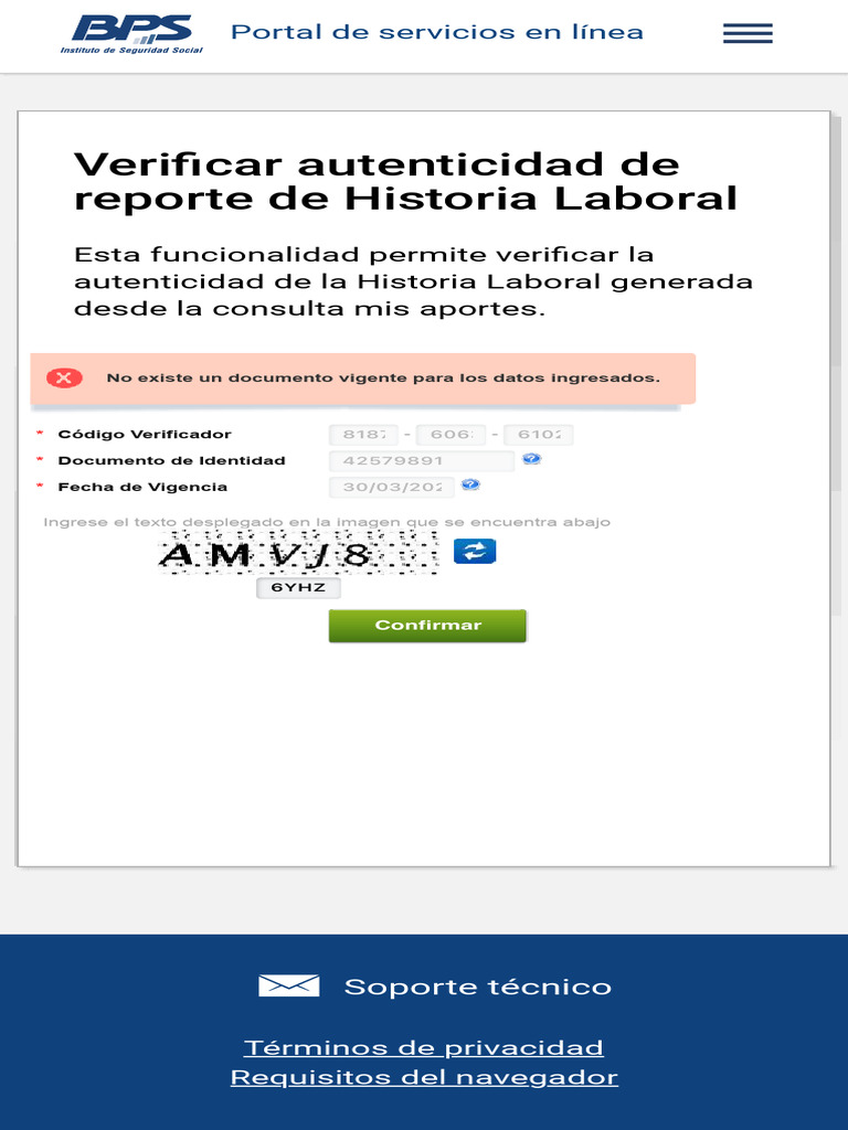 BPS - Servicios en Linea | PDF
