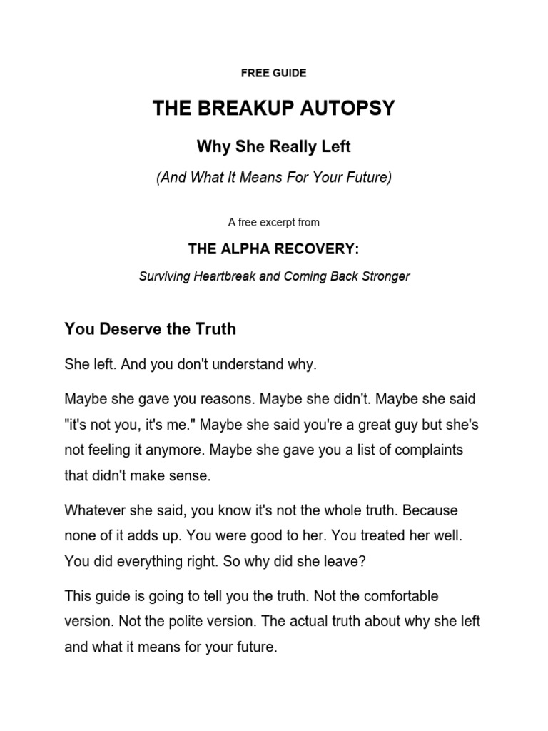 The Breakup Autopsy | PDF