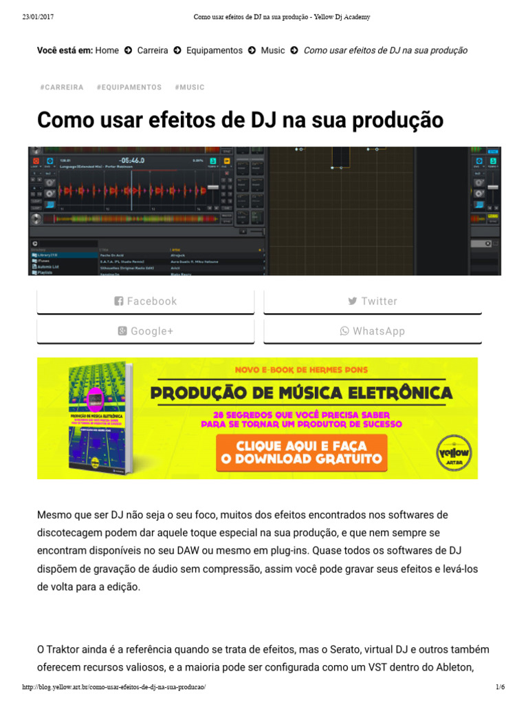 Como Usar Efeitos de DJ Na Sua Produção | PDF | DJ