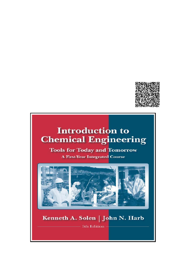 Introduction To Chemical Engineering Tools For Today and Tomorrow 5th ...