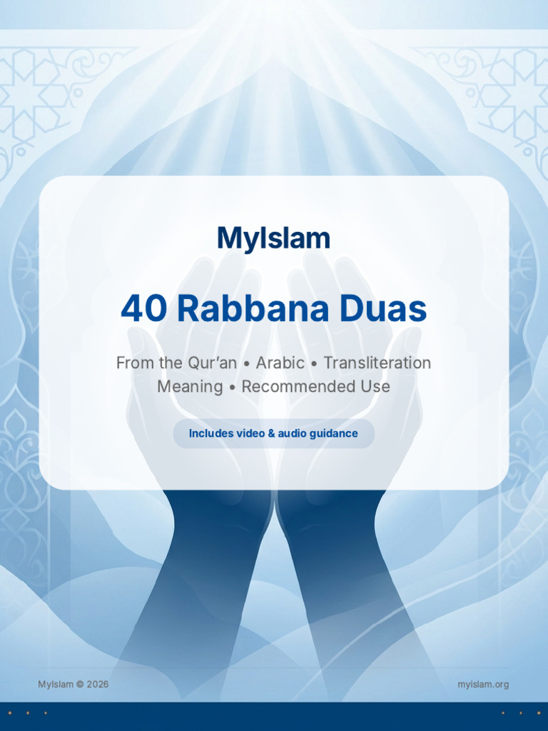 40 Rabbana Duas - MyIslam | PDF | Quran | Islam