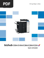 Magyar Nyelvu Gyors Útmutató A Konica Minolta Bizhub c554, c454, c364, c284, c224 Fenymasolokhoz