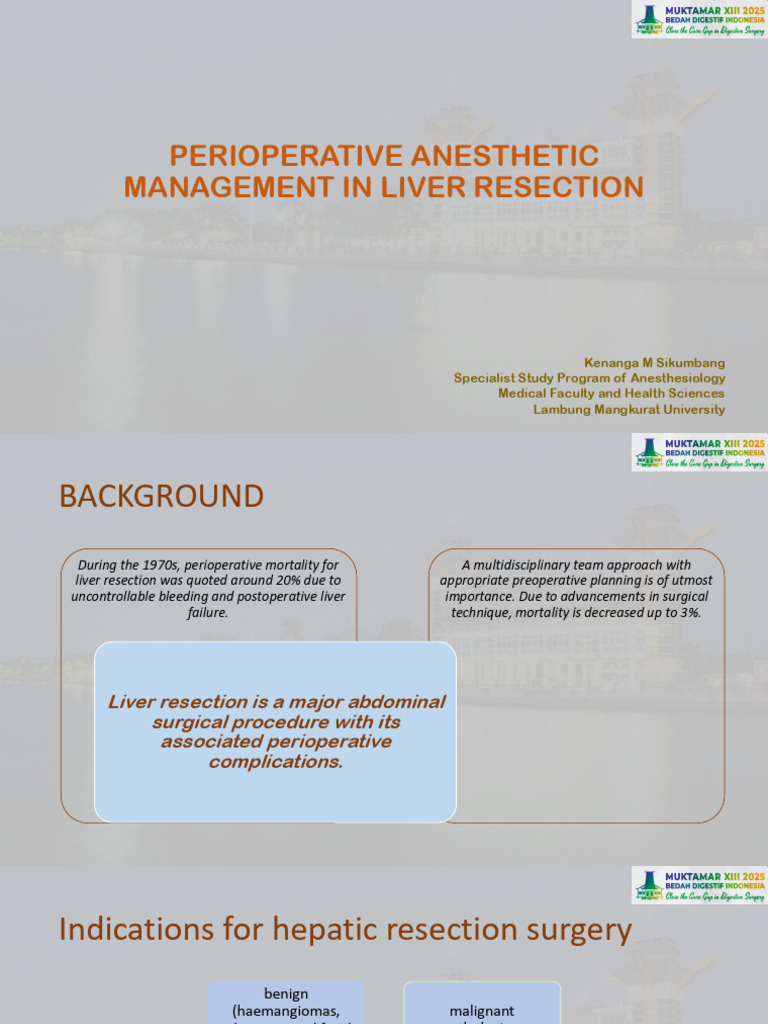 Perioperative Liver Resection | PDF | Anesthesia | Analgesic