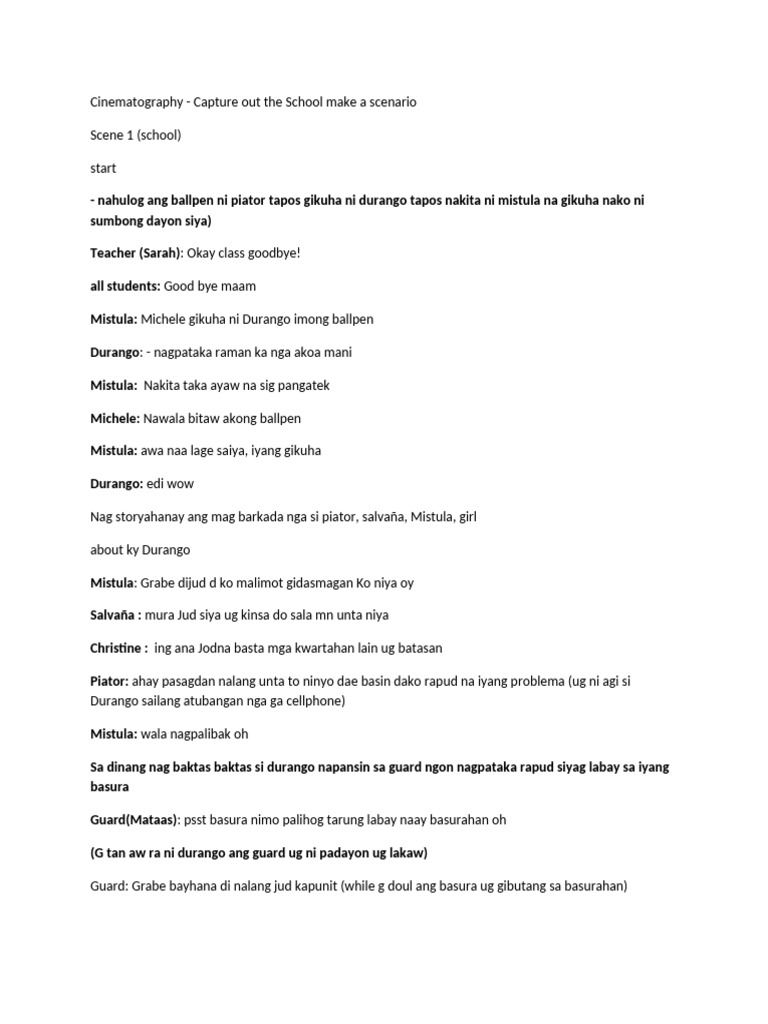 FILM-SCRIPT | PDF