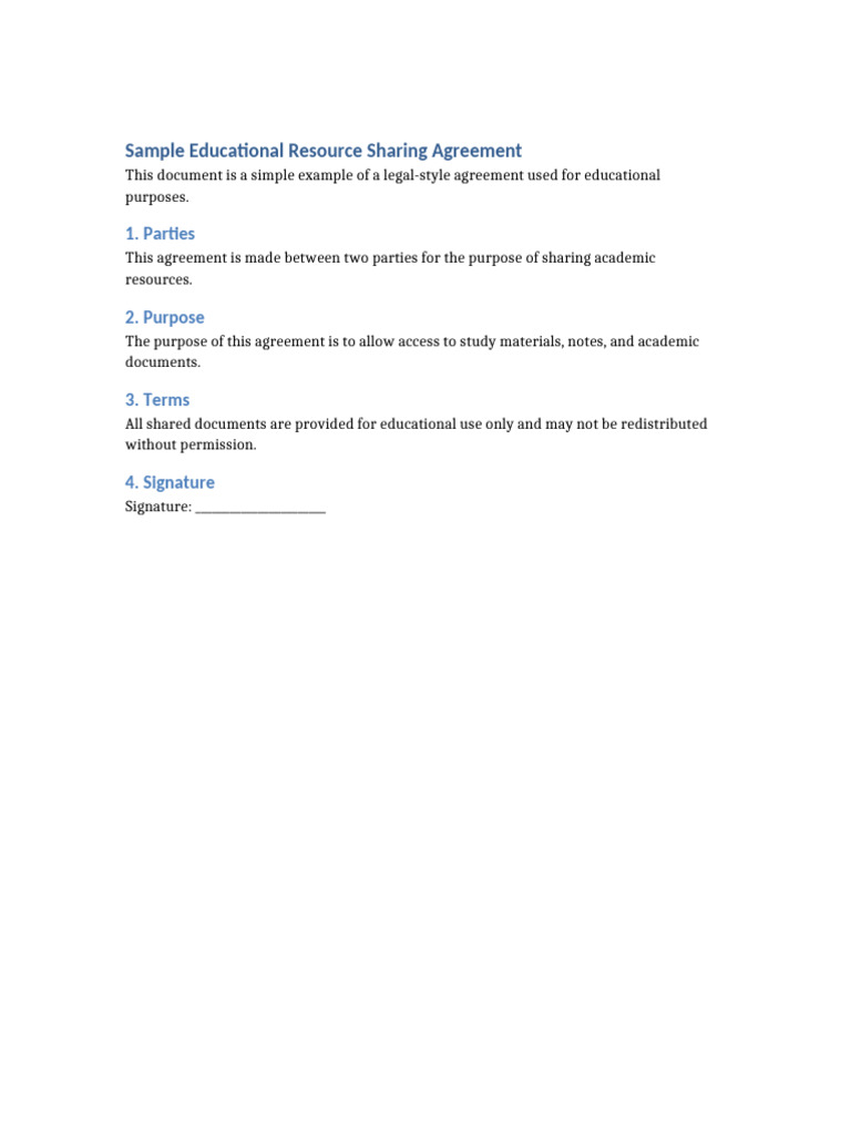 Sample Legal Agreement | PDF