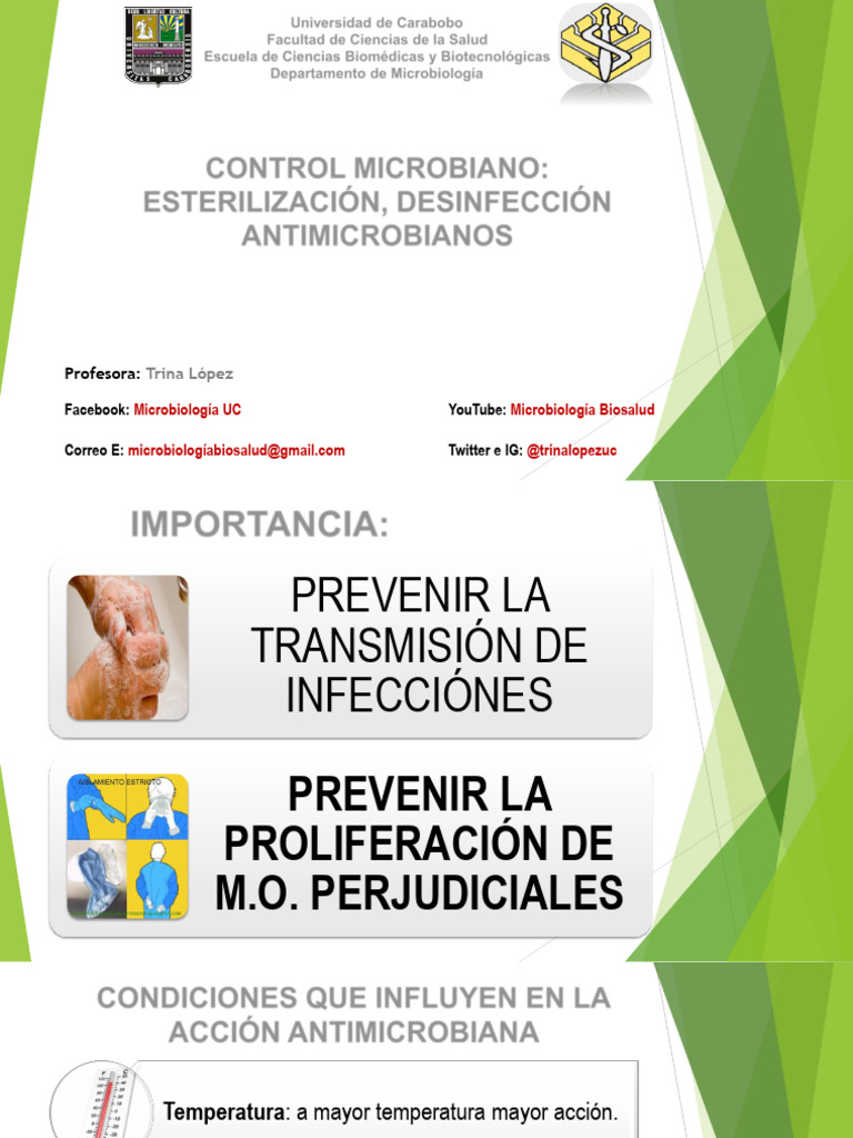 Tema 2. CONTROL MICROBIANO | PDF | Esterilización (Microbiología ...