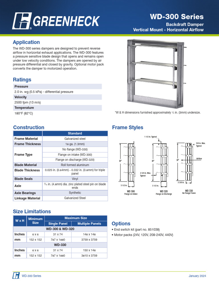 WD300Series Submittal | PDF | Mains Electricity | Mechanical Engineering