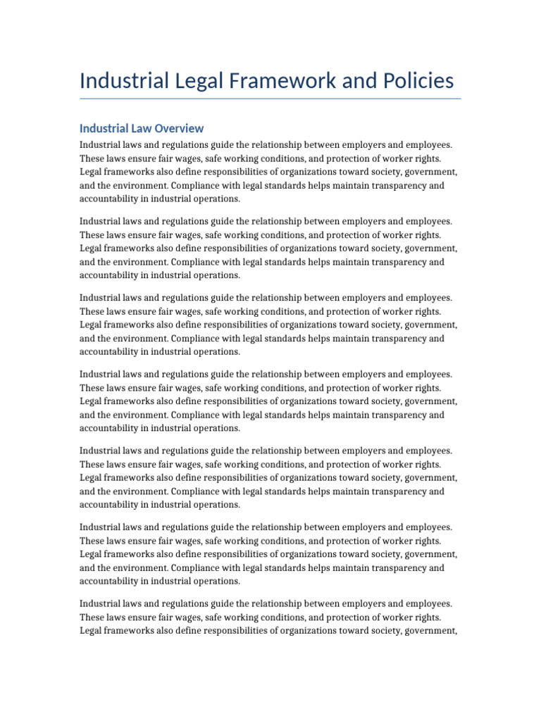 ISM Industrial Legal Framework 10pages | PDF | Regulatory Compliance ...