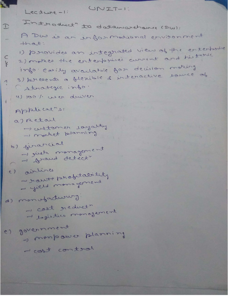 Unit-1 Notes DMDW | PDF