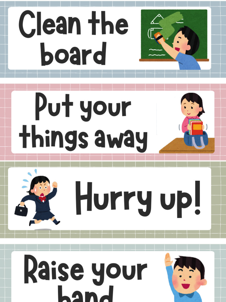 Classroom Language Flashcards in Neutral Colours Watercolor Style ...