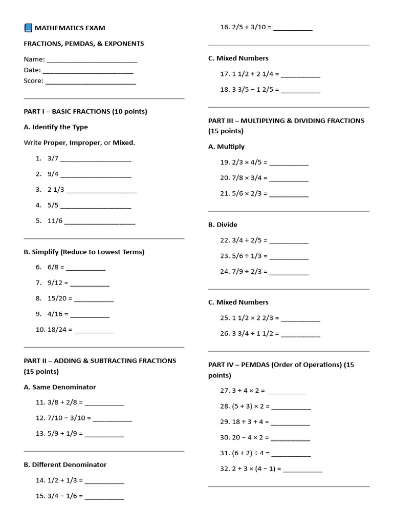 ? Mathematics Exam | PDF