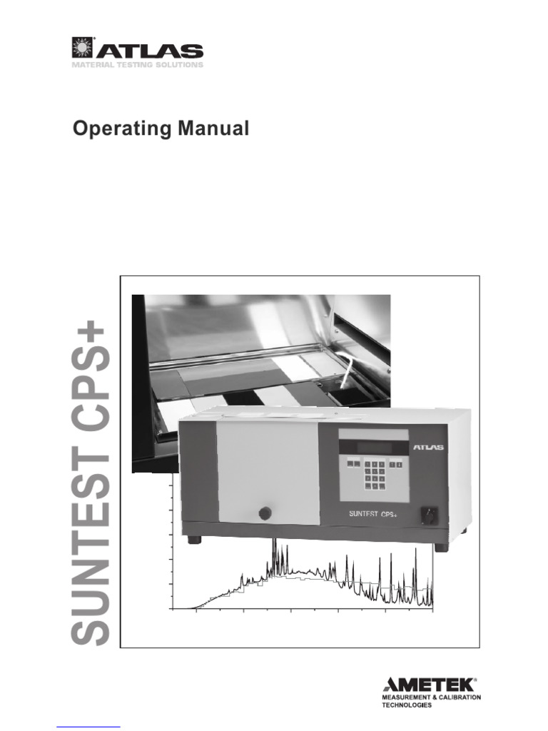 New Atlas Suntest CPS+ /CPS - Plus Operation User Manual | PDF ...