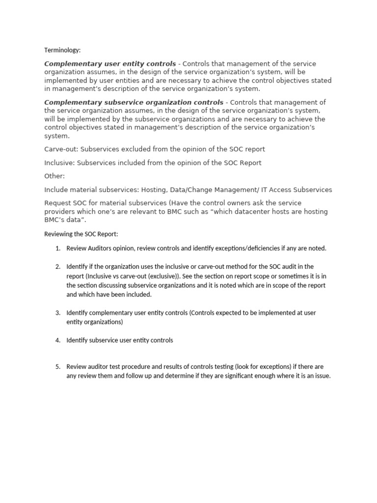 Reviewing The SOC Report Process | PDF