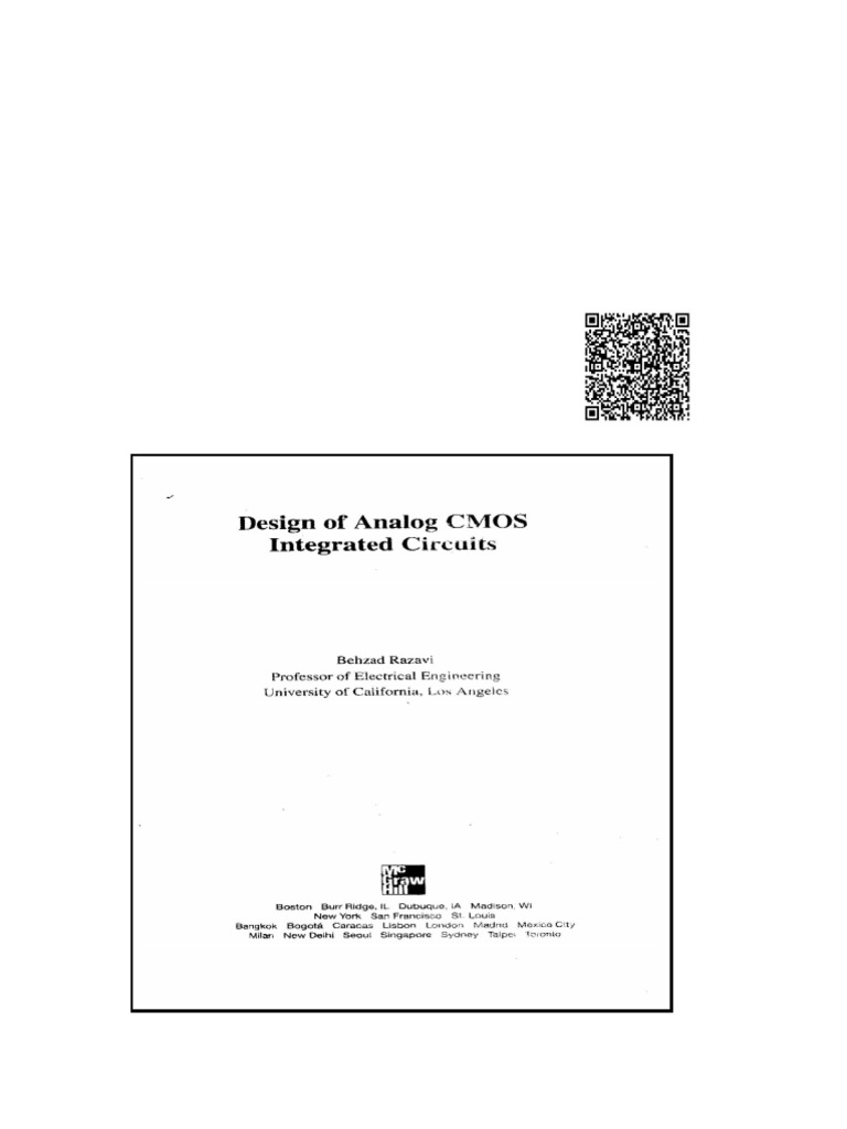 Design of Analog CMOS Integrated Circuits by Behzad Razavi Wei Zhi ...