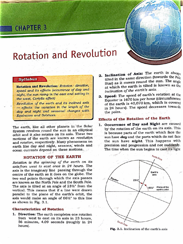 Rotation and Revolution | PDF