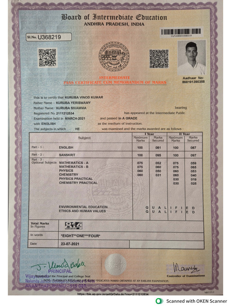 Intermediate Certificate | PDF