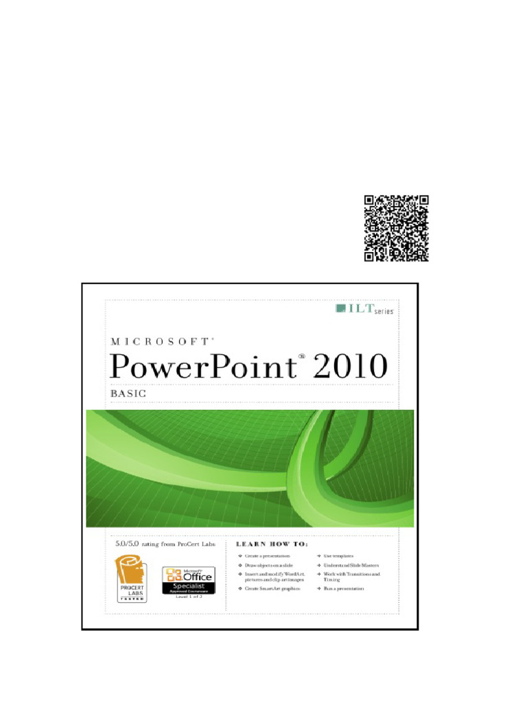 PowerPoint 2010 Basic Student Manual Axzo Press | PDF | Computer File ...