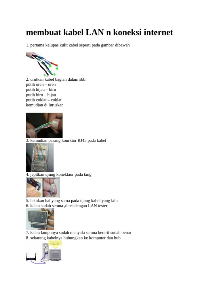 Membuat Kabel LAN N Koneksi | PDF