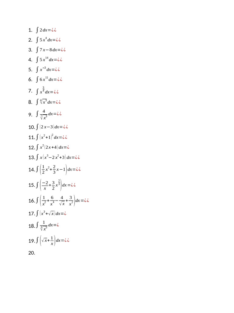 Soal Latihan Integral | PDF