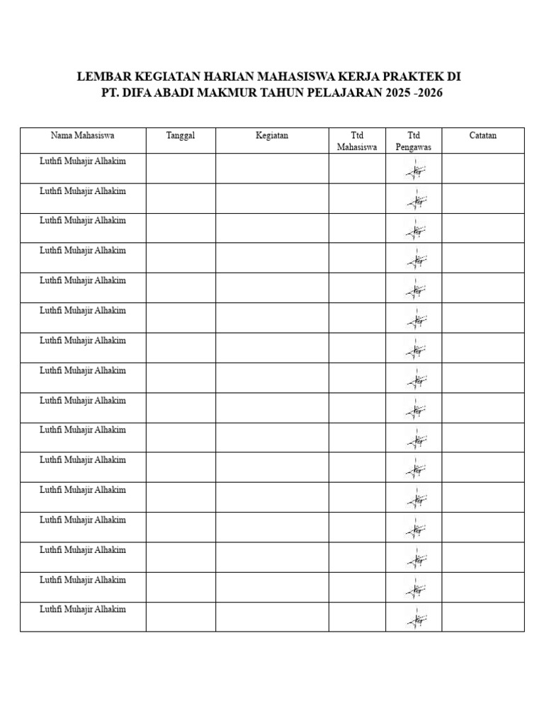 Print 1 Absen Kp | PDF