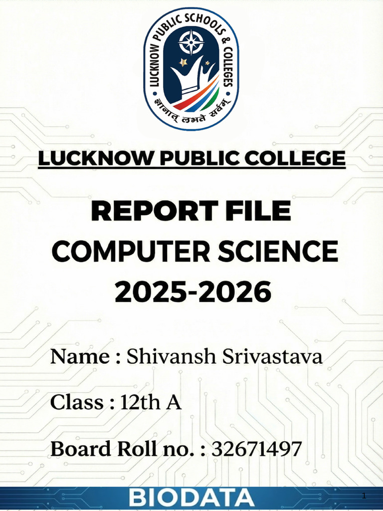 Shivansh CS Report | PDF