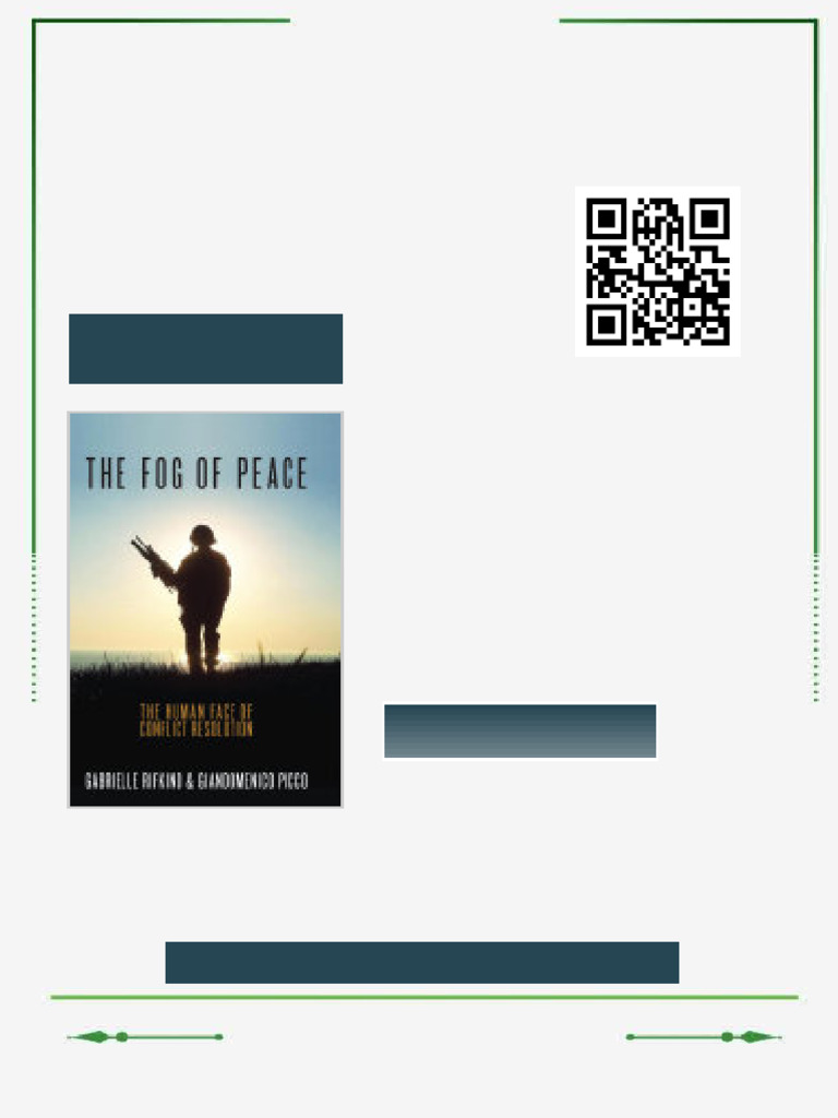 The Fog of Peace The Human Face of Conflict Resolution 1st Edition ...