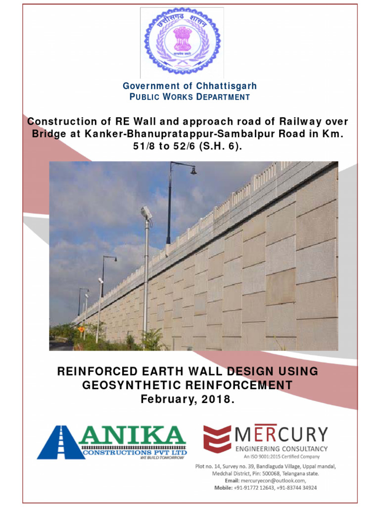 MEC-005 Final RE Wall Design Phi 30 (24!02!2018) | PDF | Civil ...