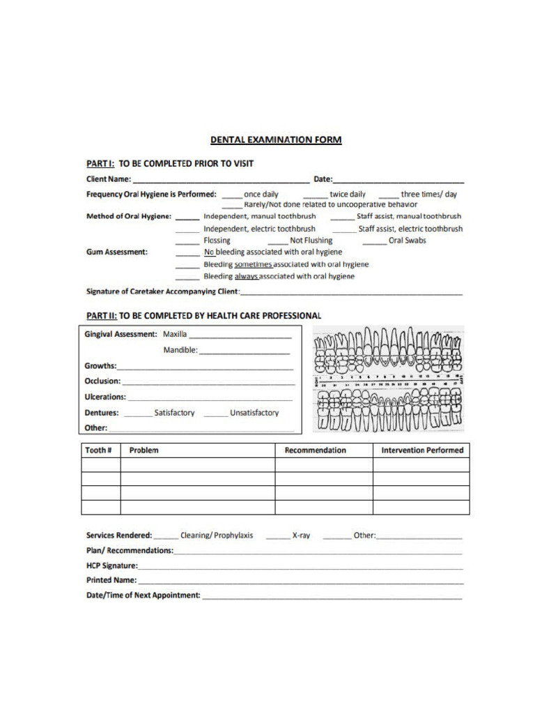 Dental Form | PDF