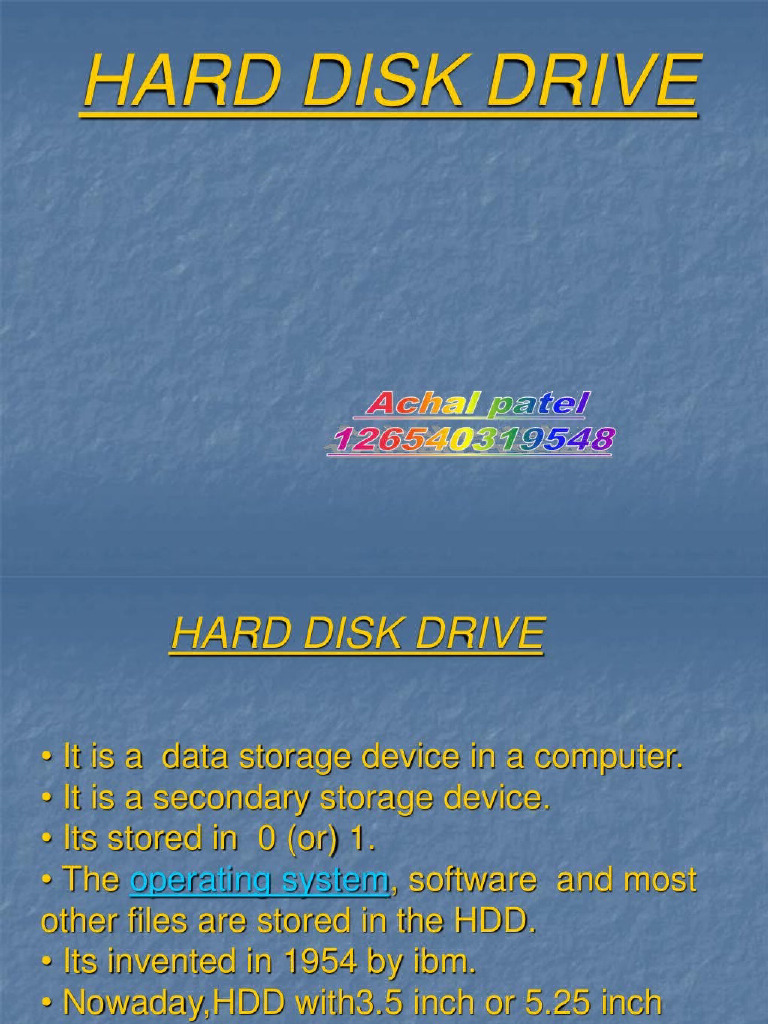 Hard Disk Notes | PDF