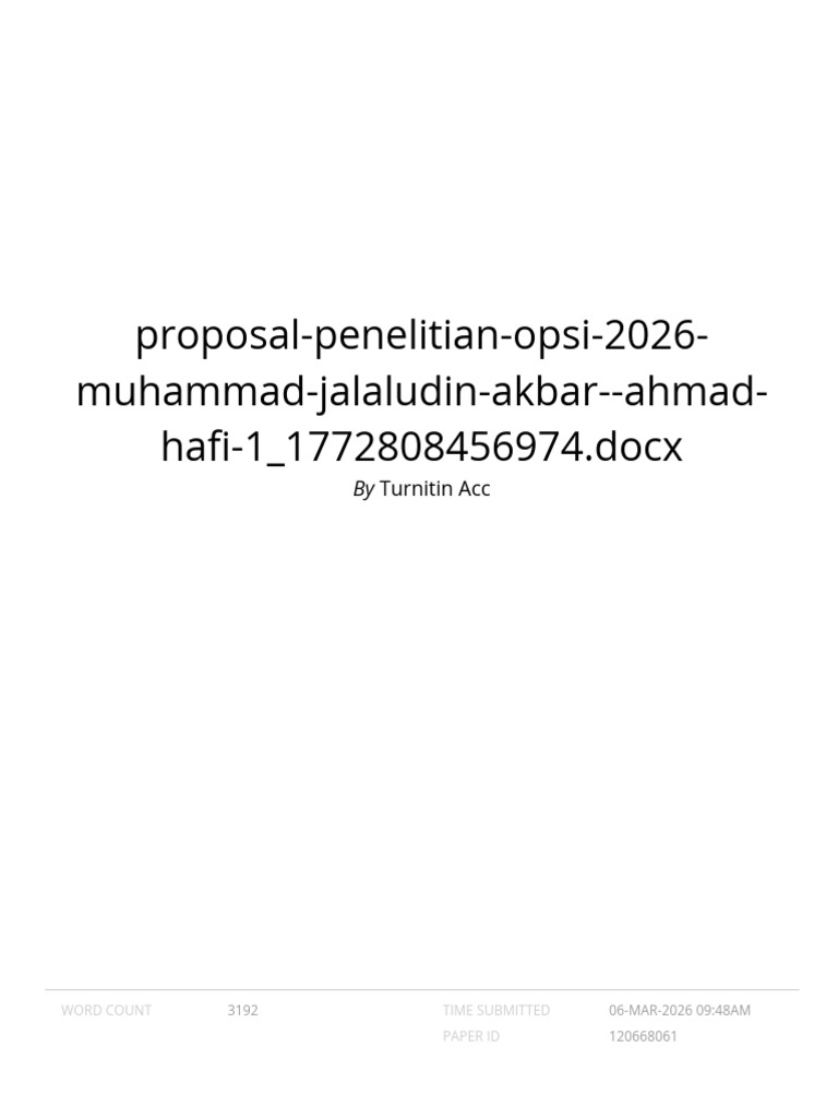 Proposal Penelitian Opsi 2026 Muhammad Jalaludin Akbar Ahmad Hafi 1 ...