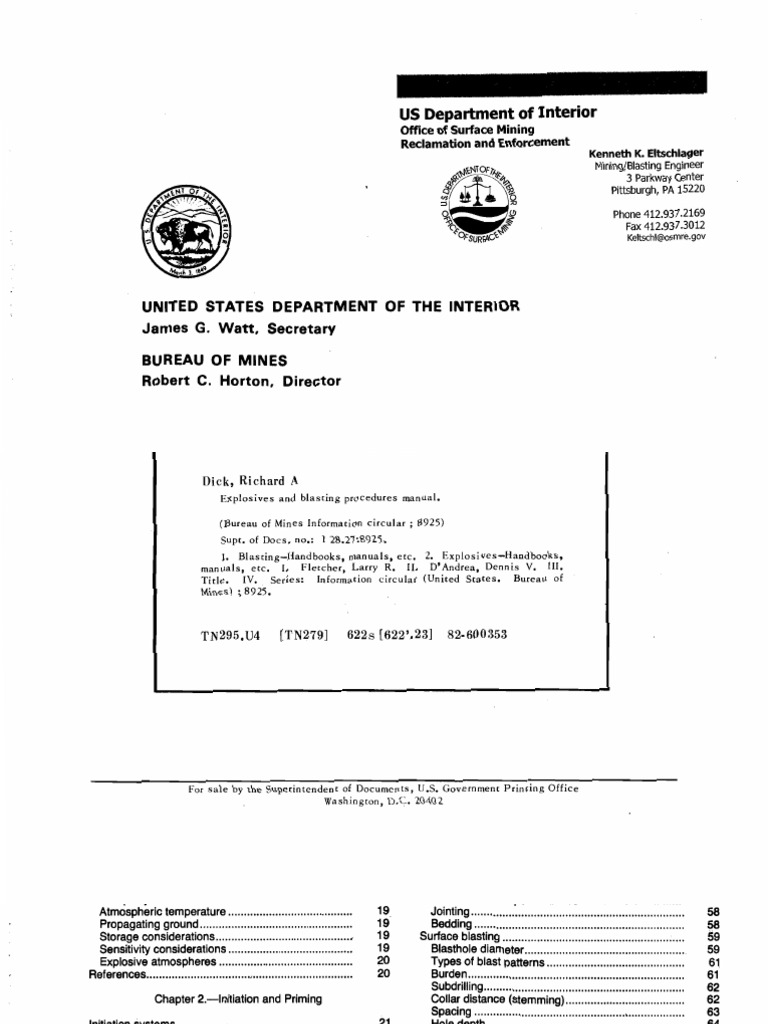 IC 8925 Blast Proceedures Manual 1983 | PDF