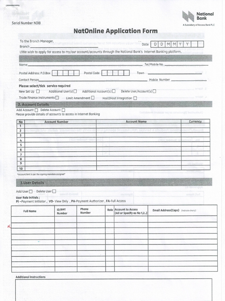 Online Application Form - NBK | PDF