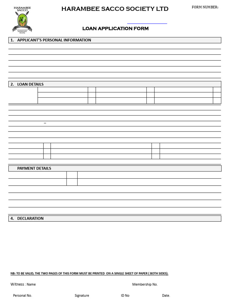Loan Application Form | PDF | Loans | Guarantee