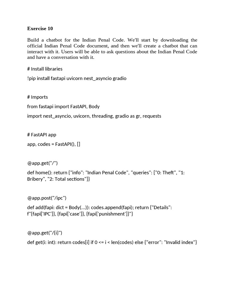 Exercise 10 | PDF