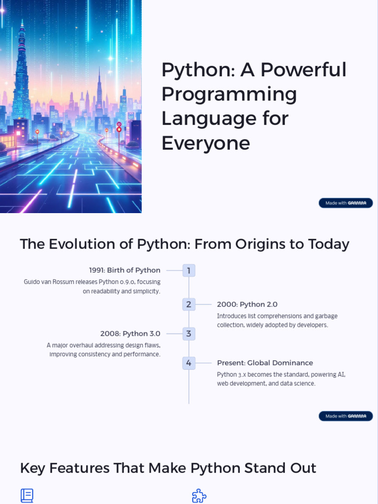 Python A Powerful Programming Language For Everyone | PDF | Python ...