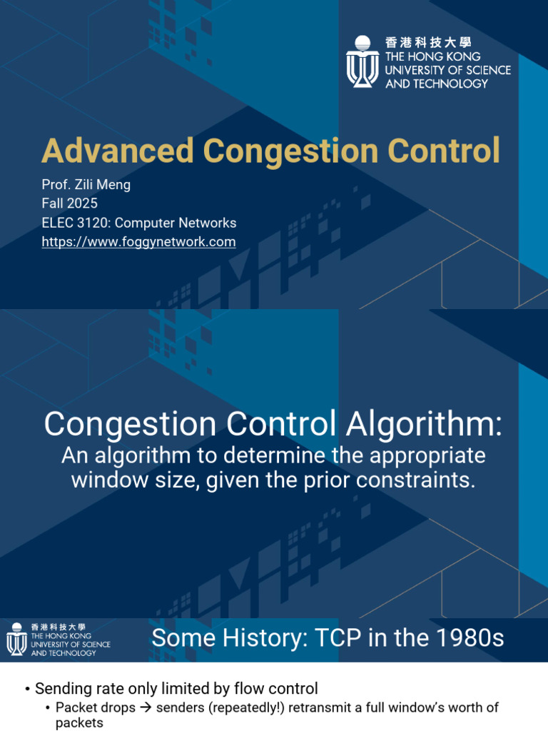 08 AdvancedCC | PDF | Transmission Control Protocol | Network Congestion