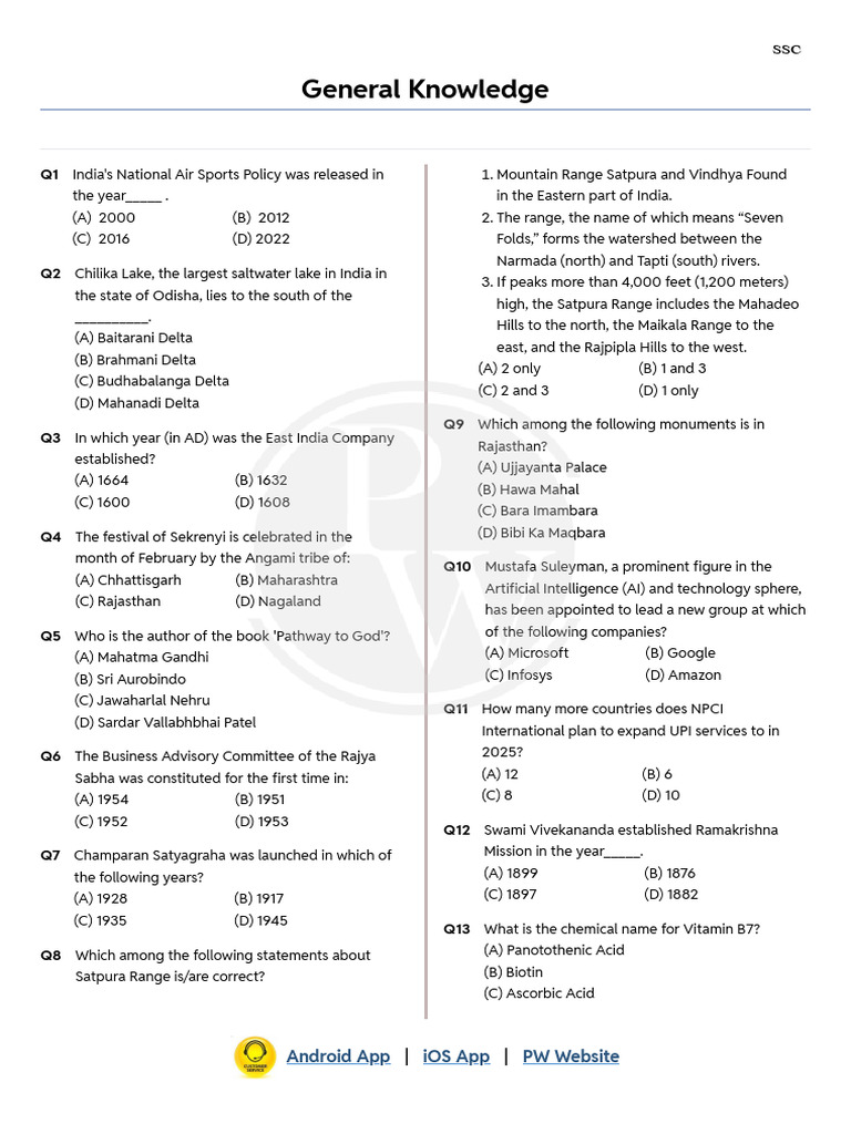 General Knowledge English | PDF | Larynx