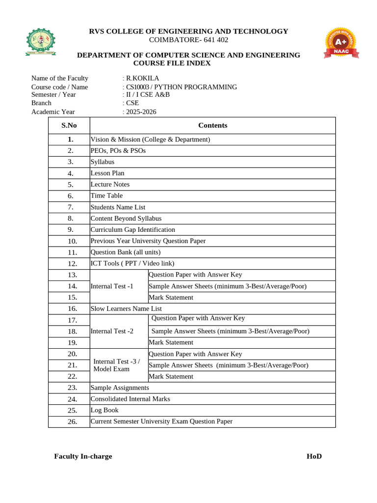 Subject File - Index | PDF