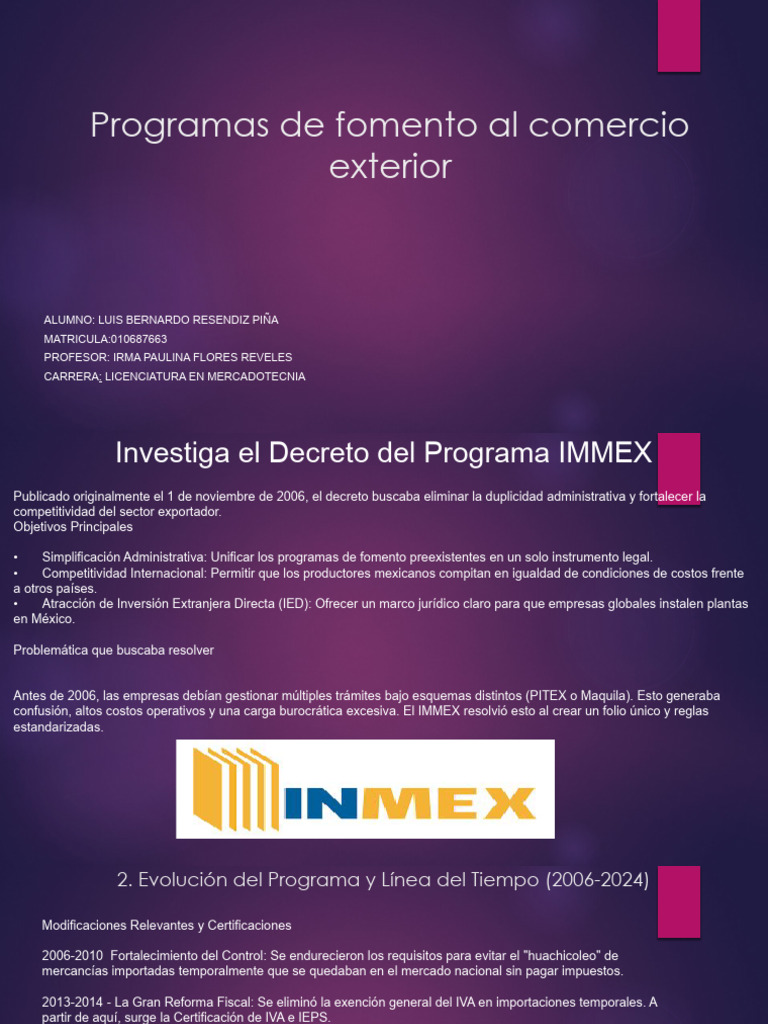 Programas de Fomento Al Comercio Exterior | PDF | Logística | Exportaciones
