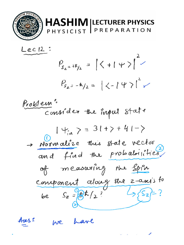 Lec 12 Quantum Mechanics | PDF