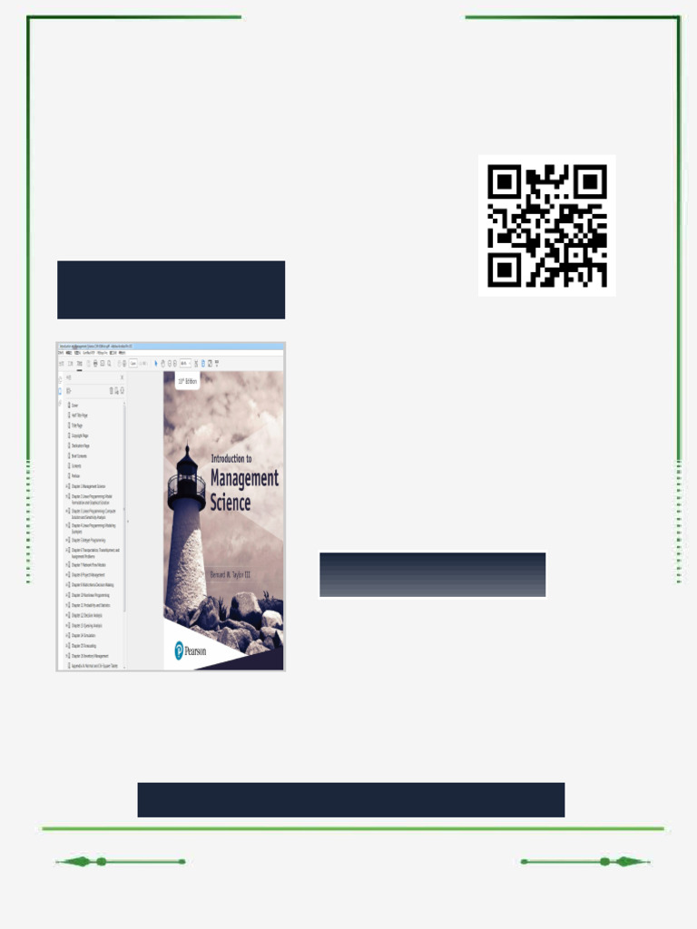 Original PDF) Introduction To Management Science 13th Edition