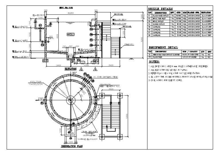 6.8mtr Dia Hrscc - Civil Ga | PDF